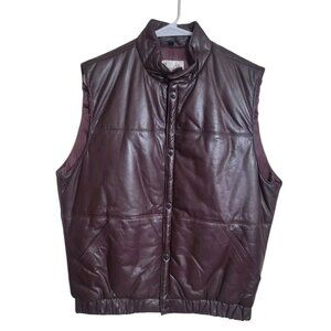 Vtg Scully Vest Men L 40 Leather Western Rancher 80's 90's Rancher Workwear